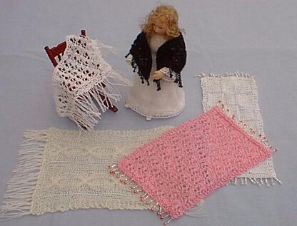 HMC 8 Throws and Shawls for the dolls house
