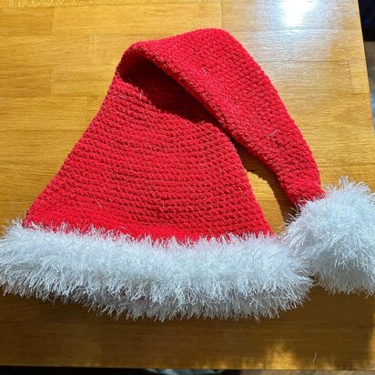 Adult Crocheted Santa Elf Hat