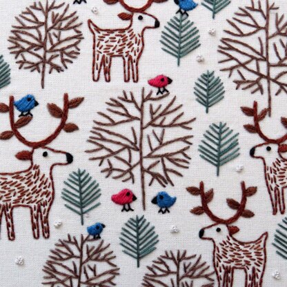 Stitchdoodles Merry Moose Christmas Hand Embroidery Pattern