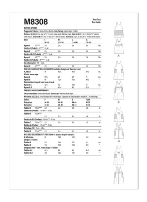 McCall's Misses' Aprons M8308 - Sewing Pattern