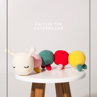 "Caitlin the Caterpillar" - Amigurumi Crochet Pattern For Toys in Paintbox Yarns Simply DK - DK-CRO-TOY-003