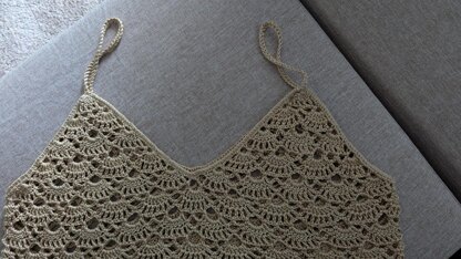 Irish Cream Crochet Lace Cami