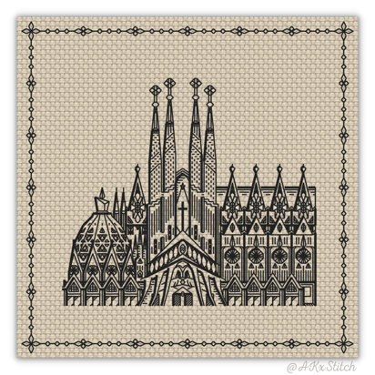 Around the World "Barcelona" Cross Stitch PDF Pattern