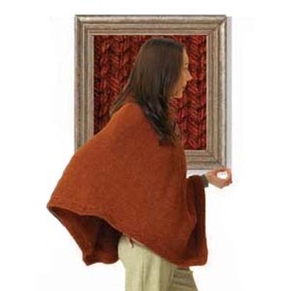 Split Collar Poncho in Lion Brand Wool-Ease Chunky - 40530-WE