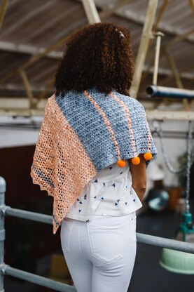 Peachy Blinder Shawl