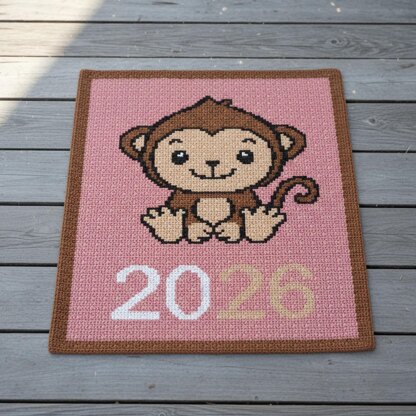 Monkey 2026 Baby Blanket Single Crochet Pattern