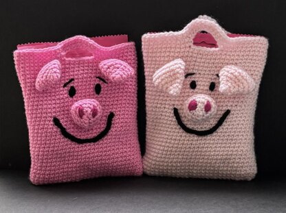 Piggy Crochet Gift Bag