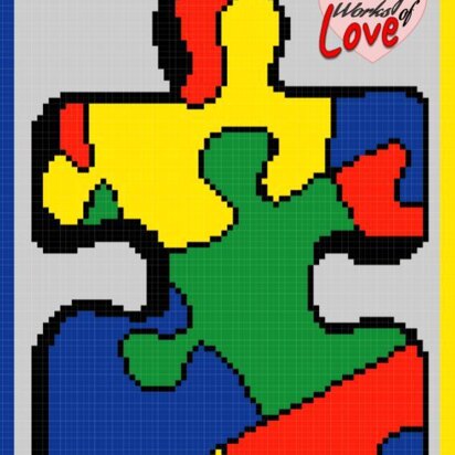 Autism Puzzle Peace Stitch Graphgan