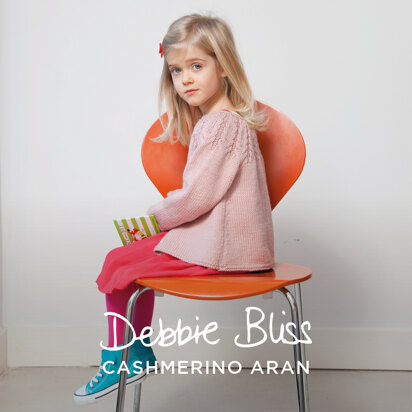 "Thea Cardigan" - Cardigan Knitting Pattern For Girls in Debbie Bliss Cashmerino Aran - DBS068