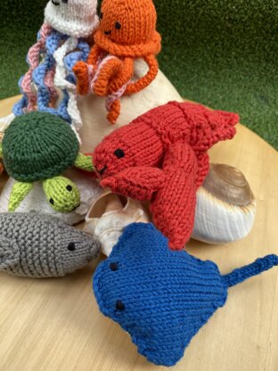 Sea creature full collection knitting pattern