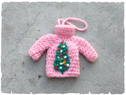 Pink sweater ornament
