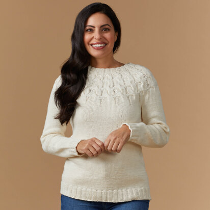 1312 Pavonis - Jumper Knitting Pattern for Women in Valley Yarns Goshen