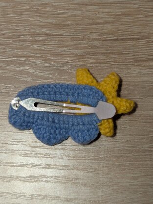 Cloud and Sun Hair Clip