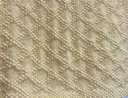 Diamonds Baby Blanket in Aran Yarn