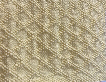 Diamonds Baby Blanket in Aran Yarn