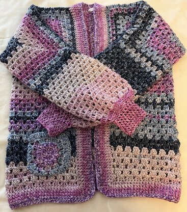 Hexi cardigan using Stylecraft Batik Swirl