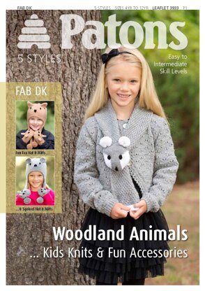 Woodland Animals Kids Knits and Fun Accessories in Patons Fab DK
