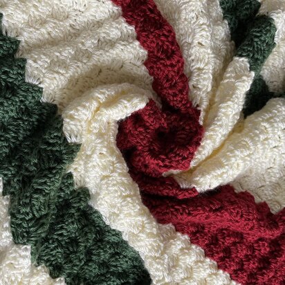 Christmas Stripes C2C Afghan