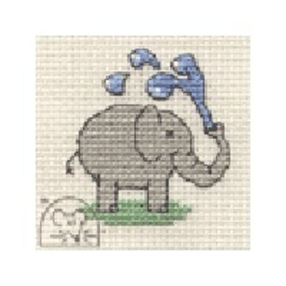 Mouseloft Stitchlets - Playful Elephant Cross Stitch Kit - 64mm