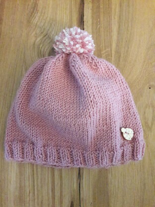 Baby girl wolly hat