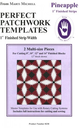 Marti Michell Set Pineapple 1in Finished Quilting Template