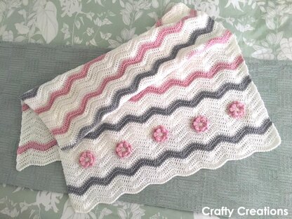 Floral Ripple Baby Blanket