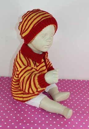 Baby & Toddler Stripe Sweater & Beanie Hat