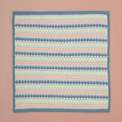Bobo Bubble Stitch Blanket & Beanie - Free Baby Knitting Pattern in Paintbox Yarns Simply DK