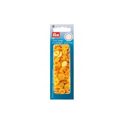 Prym Colour Snaps, Round 12mm x 30 sets - Yellow