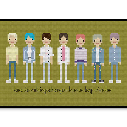 BTS Boy With Luv 2 - PDF Cross Stitch Pattern