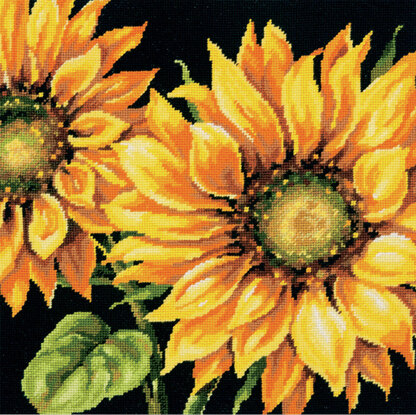 Dimensions Gobelin Set Eindrucksvolle Sonnenblume (35,5 x 35,5 cm)