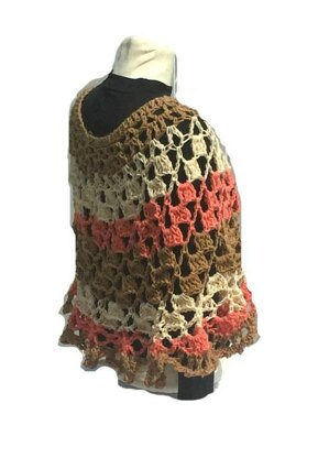 Cheesecake Crochet Poncho Shawl