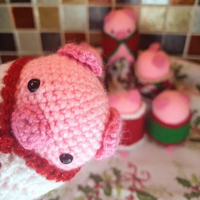 Crochet Pig in a Blanket (US Terminiology)