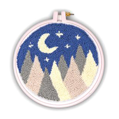 Creative World of Craft Mountain Moonlight Punch Needle Kit - 19 cm