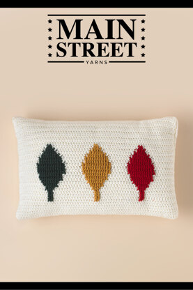 Falling Leaves Cushion Cover in Main Street Yarns Shiny + Soft - Downloadable PDF