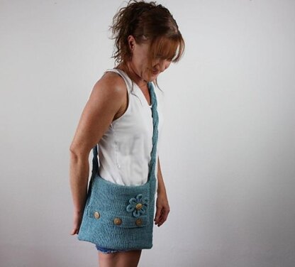 Knitting Pattern Seamless Knit Bag Pattern – One Piece Shoulder Bag Knitting Pattern