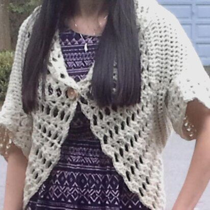 Lace Shell Crochet Shrug Cardigan