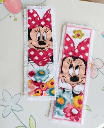 Vervaco Minnie Daydreaming Bookmarks Cross Stitch Kit - 6cm x 20cm