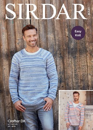 Sweaters in Sirdar Crofter DK - 8221 - Downloadable PDF