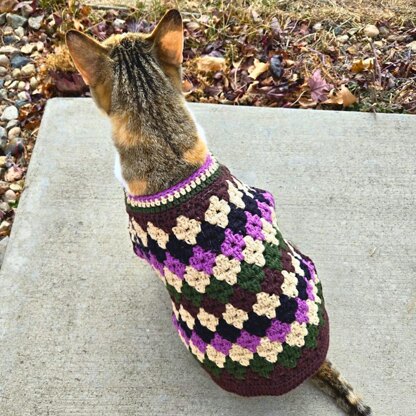 Diamond Striped Cat Sweater