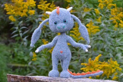 Little Dinosaur boy Crochet Pattern, amigurumi toy PDF, Language - English