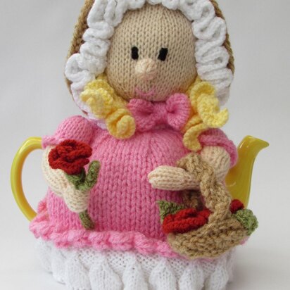 Victorian Flower Girl Tea Cosy Knitting Pattern