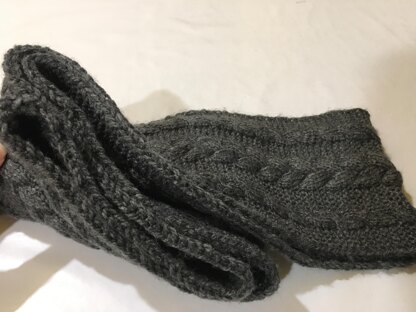 Braided cable scarf