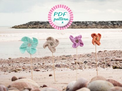 Crochet seaside pinwheels