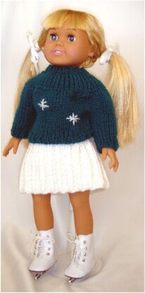 Ski and Skate Wear, Knitting Patterns fit American Girl and other 18-Inch Dolls