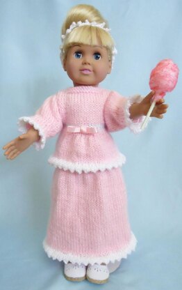 Cotton Candy Princess, Knitting Patterns fit American Girl and other 18-Inch Dolls