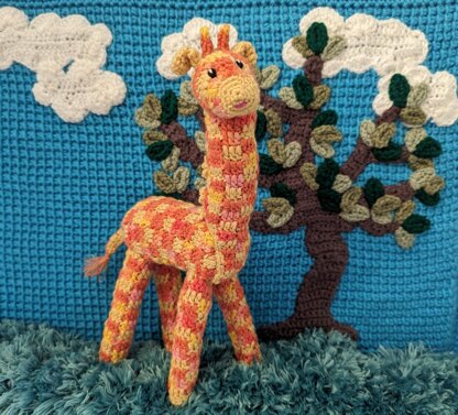 Giraffe Blanket Mosaic Crochet Pattern