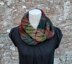 Melange Diagonal lace infinity scarf