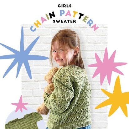 2315 Girls Chain Pattern Sweater