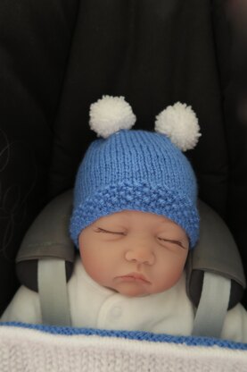 Bobby Bear Newborn Baby Car Seat Blanket & Hat